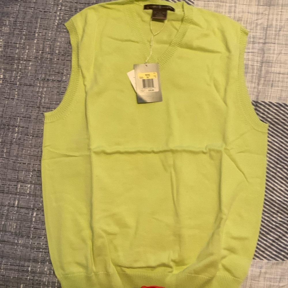 Nike golf V-neck vest green small brand new